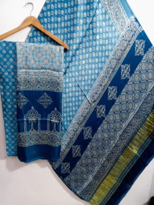 Ajrakh Printed Modal Silk 3 Piece Dresses (18)