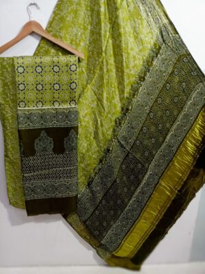 Ajrakh Printed Modal Silk 3 Piece Dresses (19)