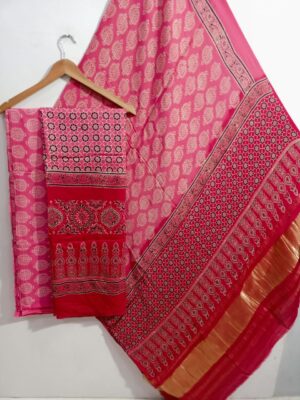 Ajrakh Printed Modal Silk 3 Piece Dresses (2)