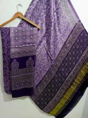 Ajrakh Printed Modal Silk 3 Piece Dresses (29)