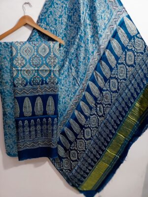 Ajrakh Printed Modal Silk 3 Piece Dresses (31)