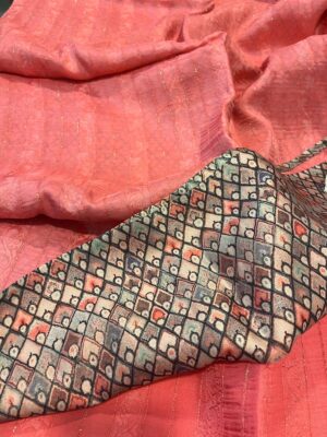Beautiful Weaving Crepe Silk Sarees With Blouse (18)