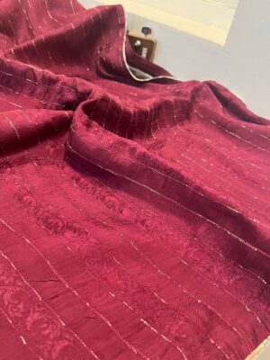 Beautiful Weaving Crepe Silk Sarees With Blouse (22)