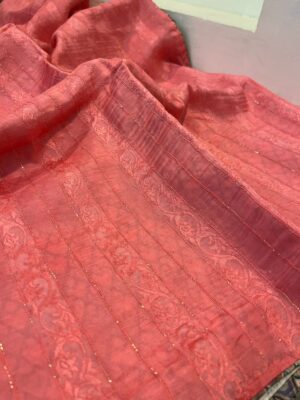 Beautiful Weaving Crepe Silk Sarees With Blouse (5)