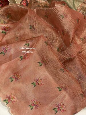 Crushed Tissue Sarees With3d Dye (4)