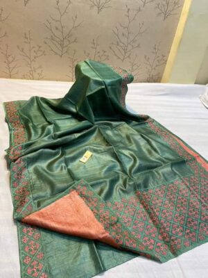 Exclusive Desi Tussar Embroidary Sarees With Price (10)