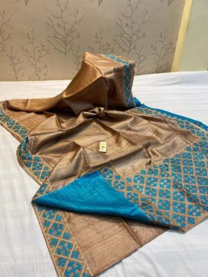 Exclusive Desi Tussar Embroidary Sarees With Price (2)