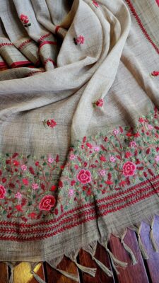 Exclusive Linen Handwork Sarees (7)