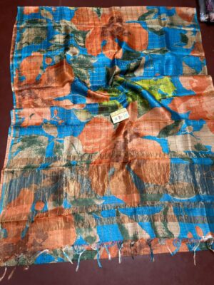 Exclusive Pure Tussar Silk Printed Sarees (1)