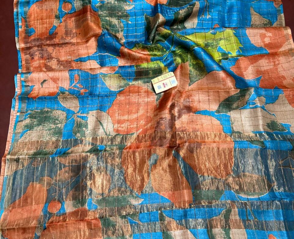 Exclusive Pure Tussar Silk Printed Sarees (1)