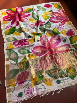 Exclusive Pure Tussar Silk Printed Sarees (10)