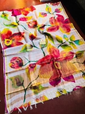 Exclusive Pure Tussar Silk Printed Sarees (11)