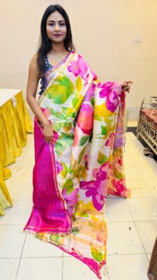 Exclusive Pure Tussar Silk Printed Sarees (24)