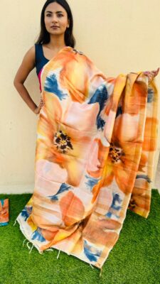 Exclusive Pure Tussar Silk Printed Sarees (6)
