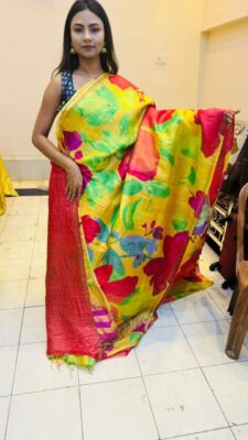Exclusive Pure Tussar Silk Printed Sarees (9)