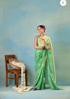 Latest Linen Shaded Sarees With Blouse (13)