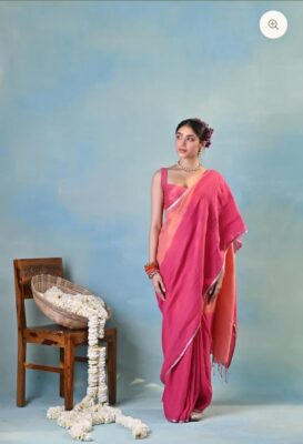 Latest Linen Shaded Sarees With Blouse (17)