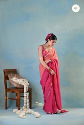 Latest Linen Shaded Sarees With Blouse (23)