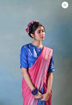 Latest Linen Shaded Sarees With Blouse (7)