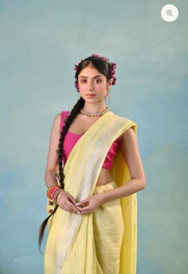 Latest Linen Shaded Sarees With Blouse (9)