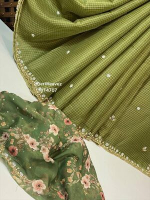 Matka Crepe Cocktail Party Wear Sarees (13)