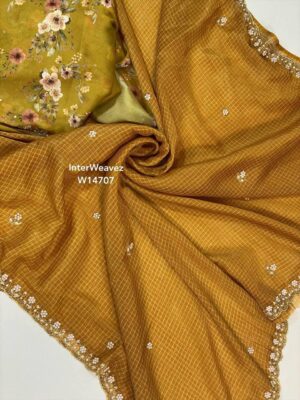 Matka Crepe Cocktail Party Wear Sarees (2)