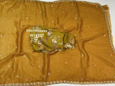 Matka Crepe Cocktail Party Wear Sarees (5)