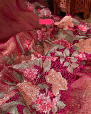 Pure Banaras Tissue Cutwork Sarees (55)