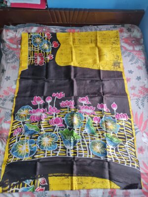 Pure Bishnupuri Silk With Batik Prints (1)