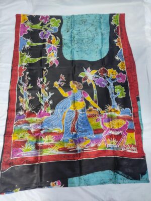 Pure Bishnupuri Silk With Batik Prints (11)