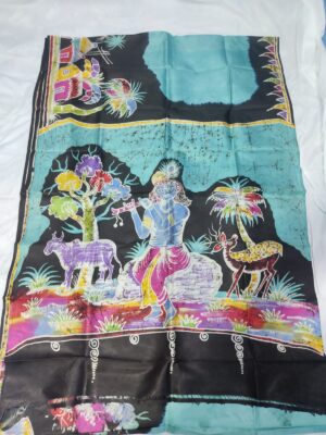 Pure Bishnupuri Silk With Batik Prints (14)