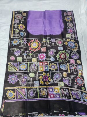 Pure Bishnupuri Silk With Batik Prints (18)