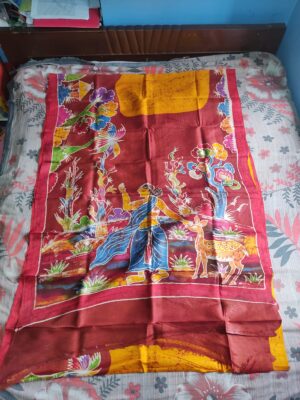 Pure Bishnupuri Silk With Batik Prints (2)