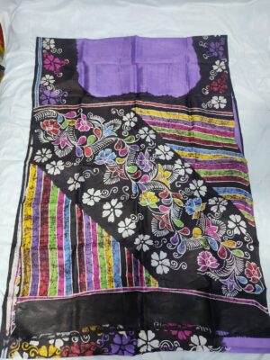 Pure Bishnupuri Silk With Batik Prints (24)