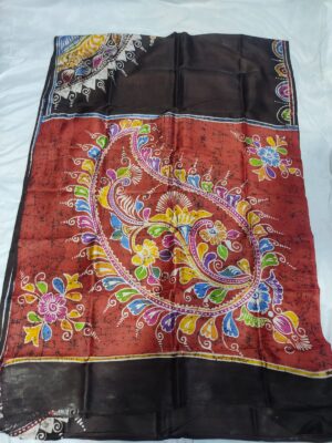 Pure Bishnupuri Silk With Batik Prints (25)