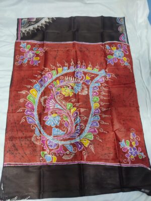 Pure Bishnupuri Silk With Batik Prints (26)
