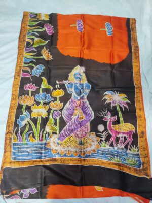 Pure Bishnupuri Silk With Batik Prints (5)