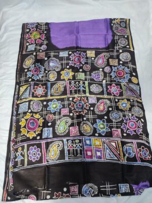 Pure Bishnupuri Silk With Batik Prints (8)