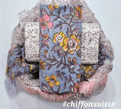 Pure Cotton With Chiffon Dupatta Suits (37)