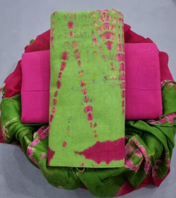Pure Cotton With Chiffon Dupatta Suits (4)