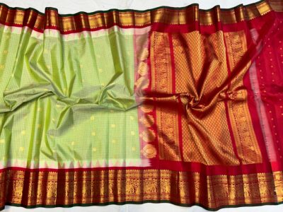 Pure Gadwal Silk Sarees With Blouse(13)