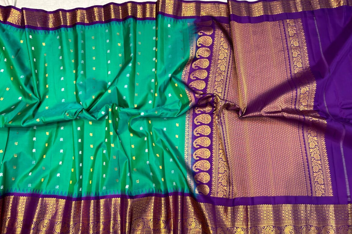 Pure Gadwal Silk Sarees With Blouse(14)
