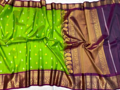 Pure Gadwal Silk Sarees With Blouse(16)