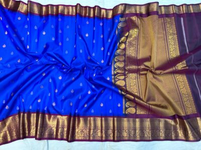Pure Gadwal Silk Sarees With Blouse(18)