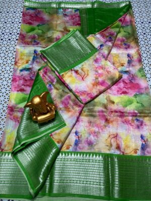 Pure Mangalgiri Pttu By Cotton Sarees With Blouse (10)