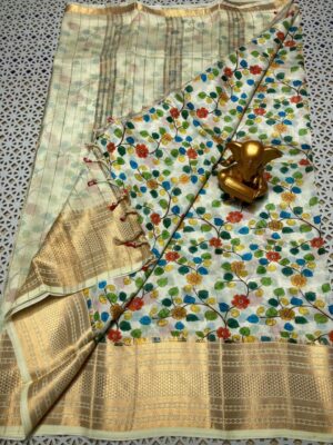 Pure Mangalgiri Pttu By Cotton Sarees With Blouse (11)
