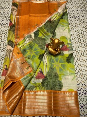 Pure Mangalgiri Pttu By Cotton Sarees With Blouse (18)
