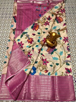 Pure Mangalgiri Pttu By Cotton Sarees With Blouse (3)