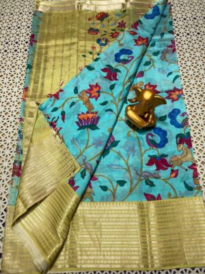 Pure Mangalgiri Pttu By Cotton Sarees With Blouse (6)