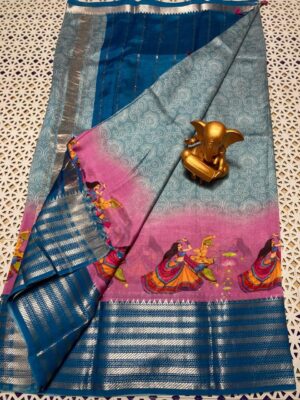 Pure Mangalgiri Pttu By Cotton Sarees With Blouse (7)
